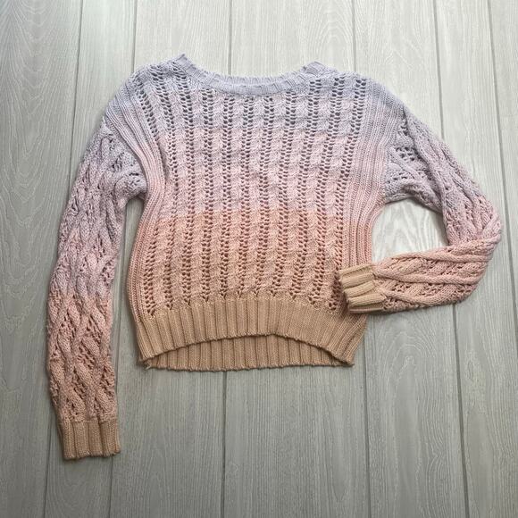 John + Jenn Women's Pink & Purple Ombre Knit Sweater Size Small - Picture 2 of 8